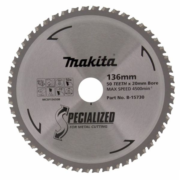 Makita metal cutting saw blade 136mm clearance