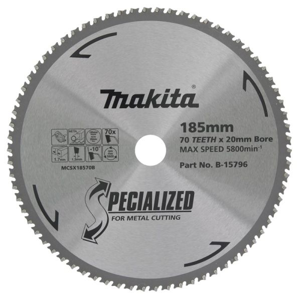 MAKITA TCT SAW BLADE 185MM X 20 X 70T