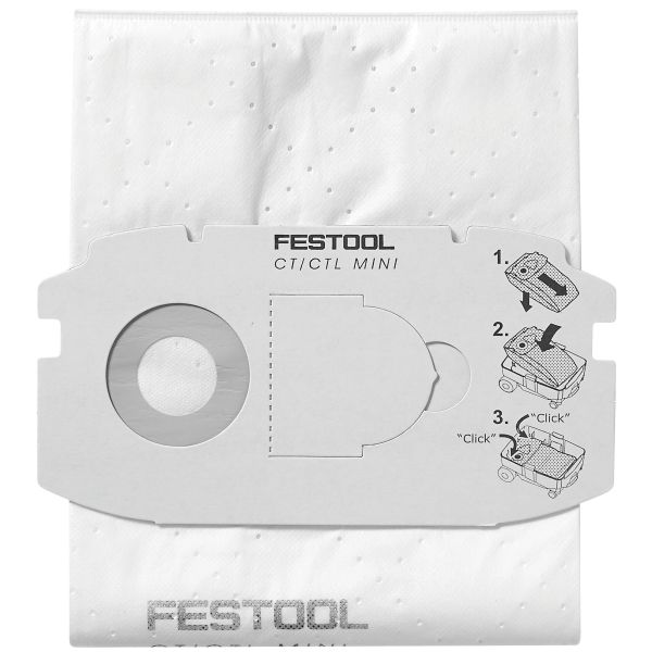 FESTOOL CT26 FILTER BAGS 5PCE